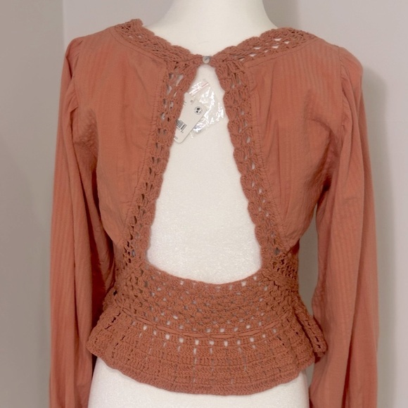 Free People Megan Crochet Top NWT - Picture 9 of 12